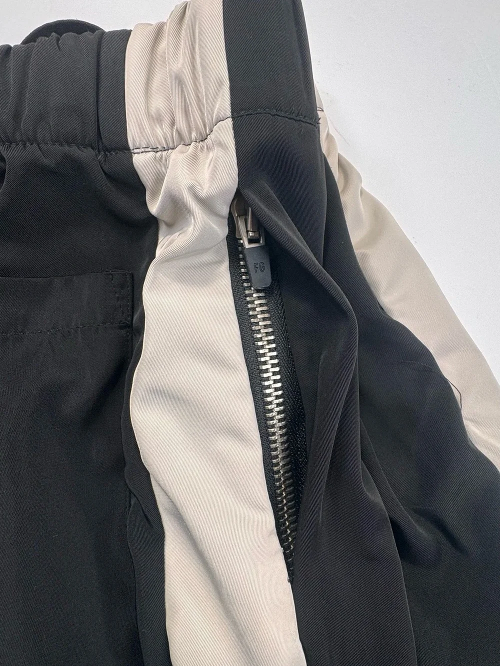 Fear of God Fifth Collection Tearaway Track Pants Men's XS Black Bone Snap Side